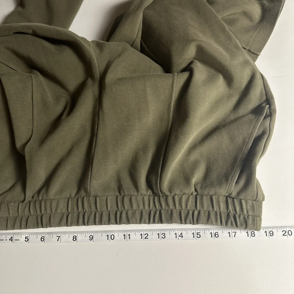 Quiet Luxury Old Money Pull On Crop Pants Olive XXL A New Day Pockets